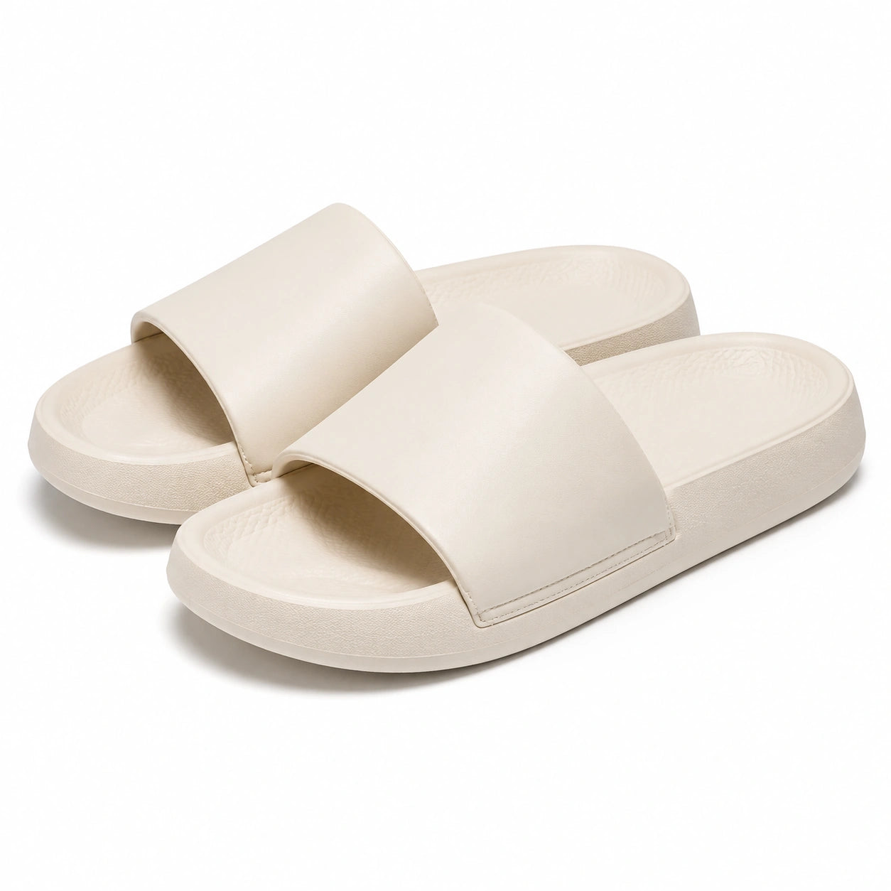 Chanclas de pala talla 36/37 en material sintético beige para uso diario