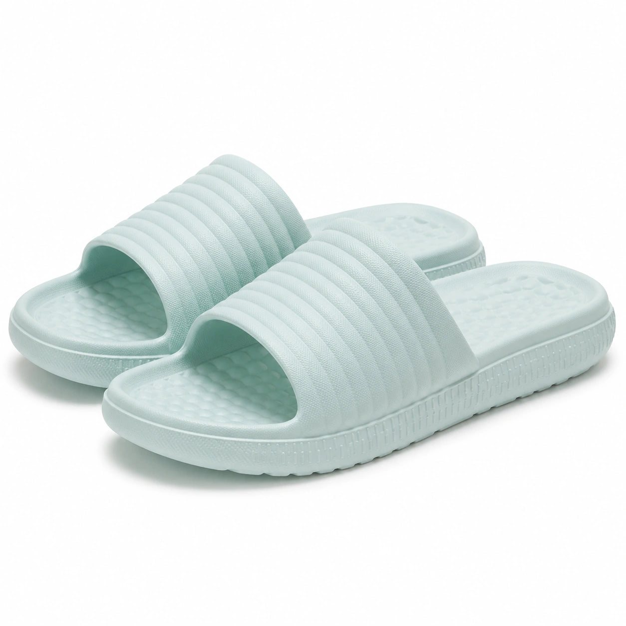 Chanclas talla 40/41 de espuma sintética verde agua con suela antideslizante para uso diario