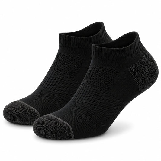 Calcetines deportivos negros de tejido elástico 39-42 - tobillo transpirable