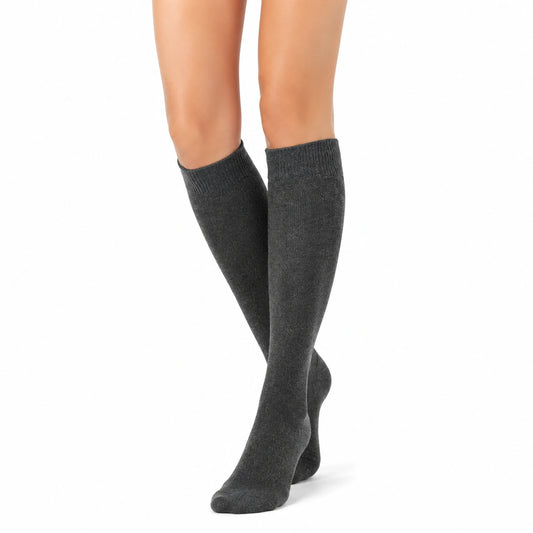 Calcetines altos 39-42 de tejido de punto gris oscuro para uso diario