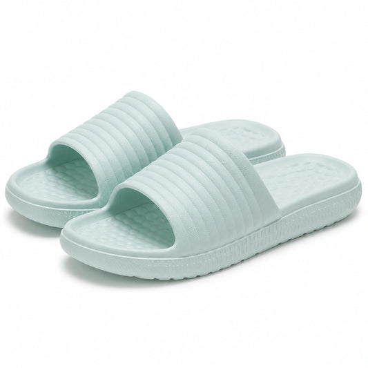 Chanclas talla 40/41 de espuma sintética verde agua con suela antideslizante para uso diario